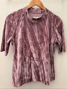 Anthropologie Pilcro Crushed Velvet Tee - Mauve Rose women’s medium